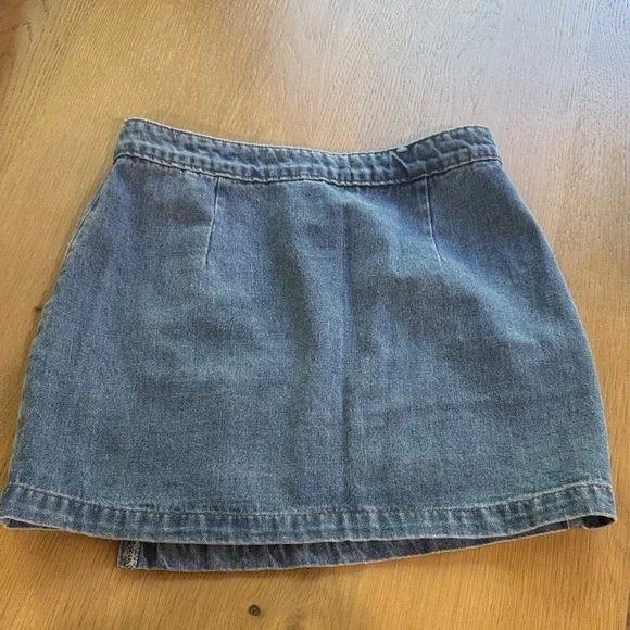 Denim Button-Up Mini Skirt - Picture 2 of 3
